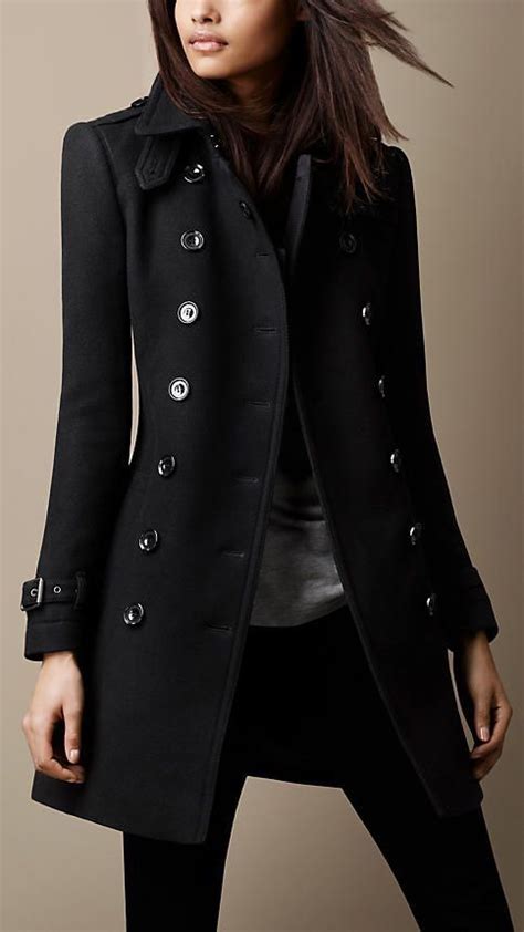 burberry schwarzer wollmantel|burberry women's clothing.